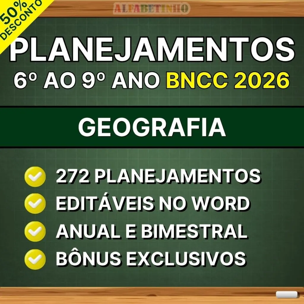 GEOGRAFIA - Planos de Aula do 6º ao 9º ano - BNCC 2026