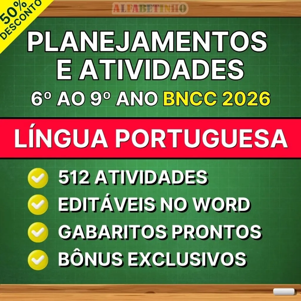 LÍNGUA PORTUGUESA - Planos de Aula e Atividades - 6º ao 9º ano - BNCC 2026