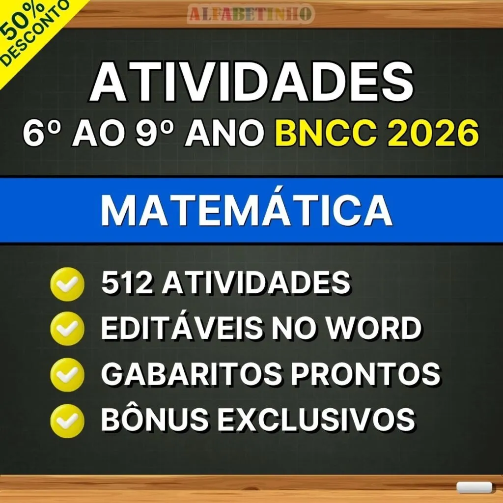 MATEMÁTICA - Atividades do 6º ao 9º ano - BNCC 2026
