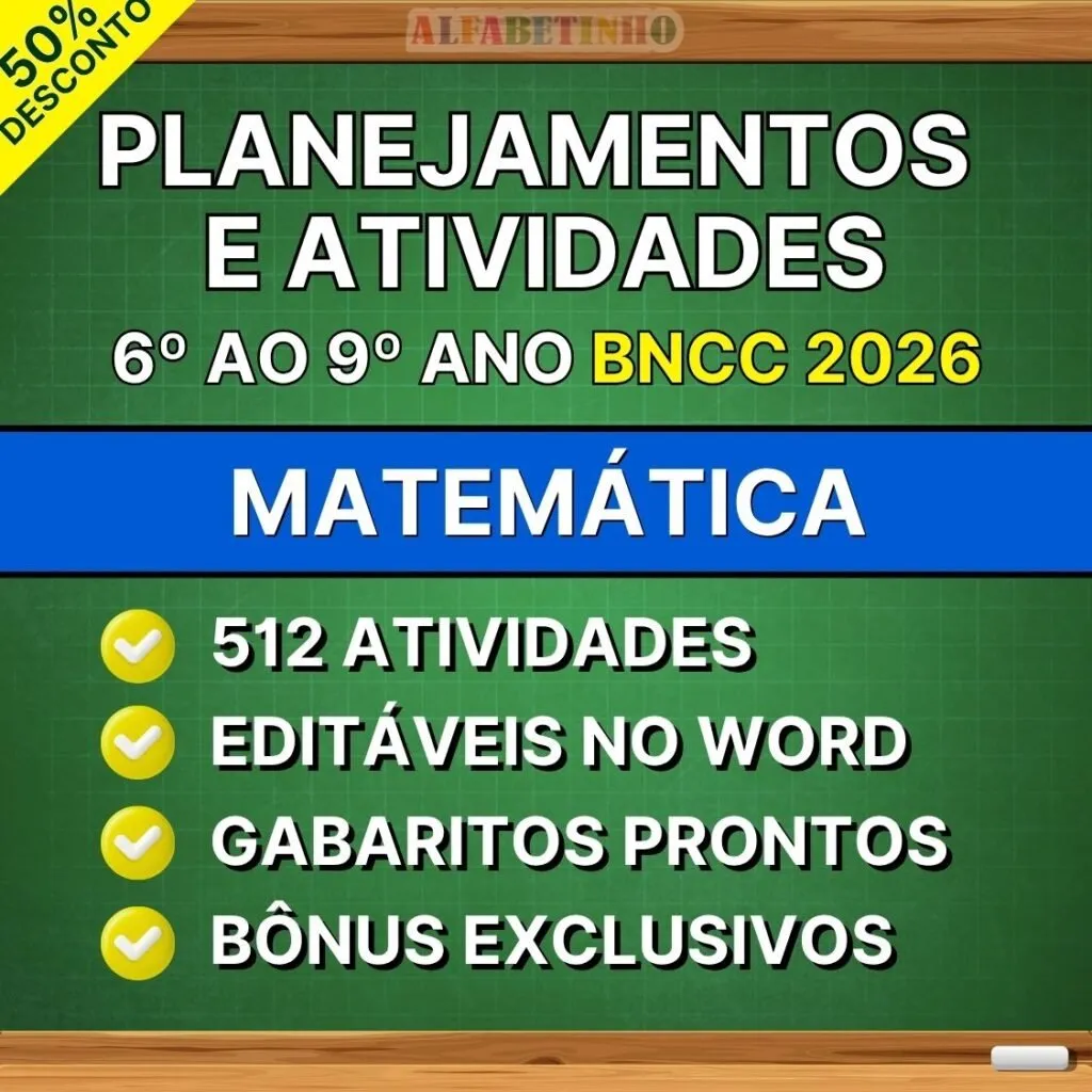 MATEMÁTICA - Planos de Aula e Atividades - 6º ao 9º ano - BNCC 2026